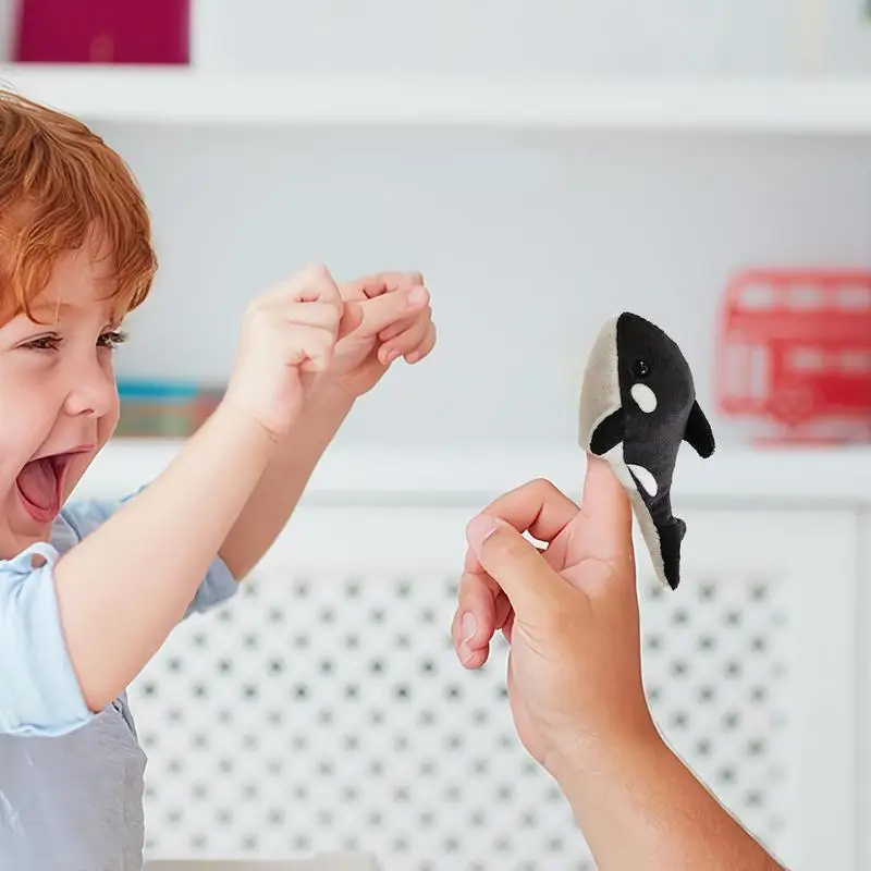 Lalki na palce Dzieci Pluszowe zwierzęta morskie Lalki na palce Zabawki Edukacyjne opowiadanie historii Pomoc dydaktyczna Miękkie lalki Rekwizyty Zabawki dla