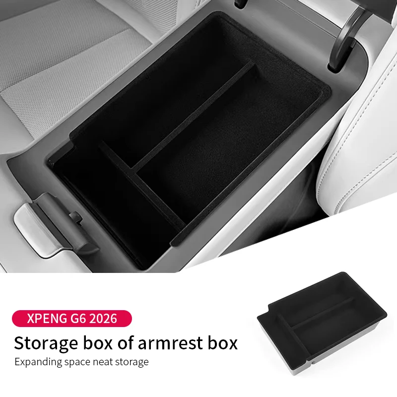 

Car Central Console Armrest Storage Box Waterproof Organizer Case Scratch Wear resistant Interior Accessories For Xpeng G6 2026