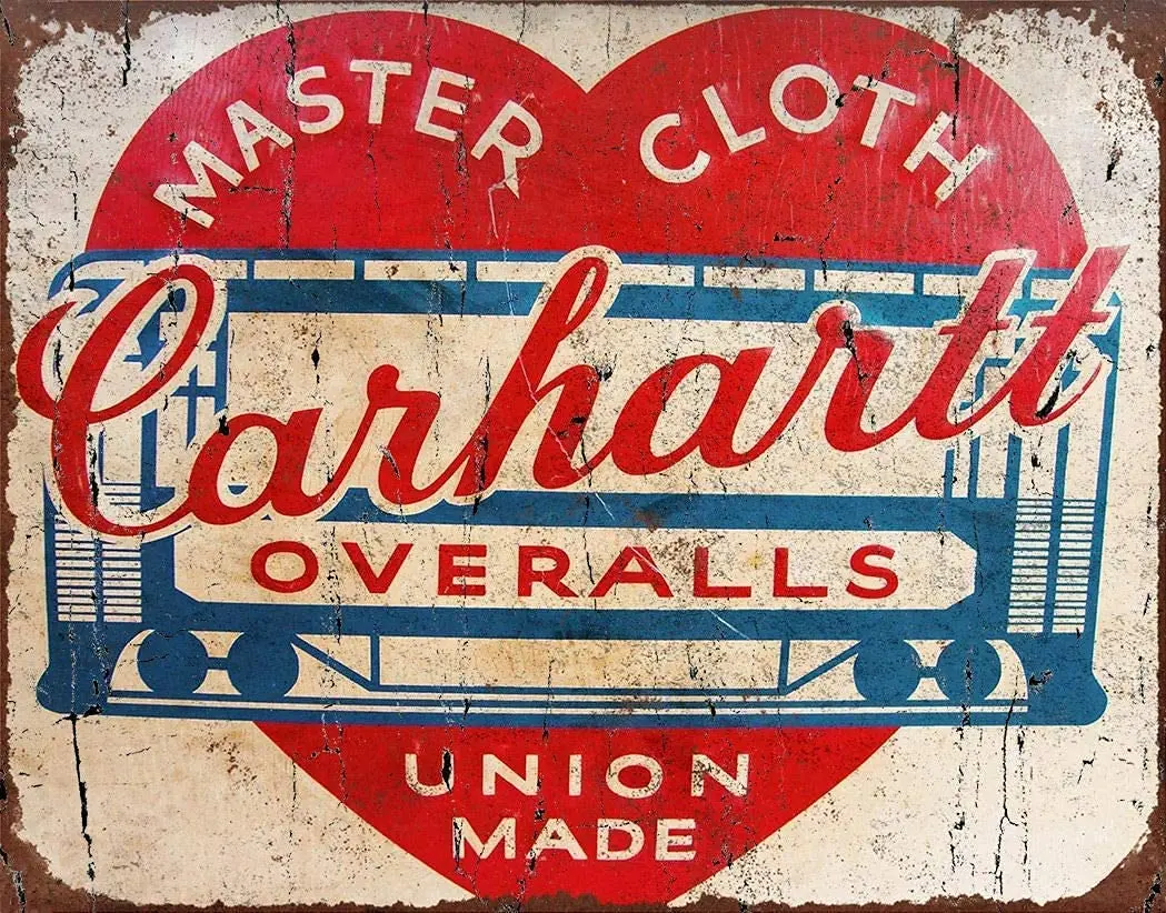 Vintage Metal Tin Signs Overalls Tin Sign Retro Road Signs Country Retro Metal Wall Man Cave 8x12 inches Metal Signs Decora sign