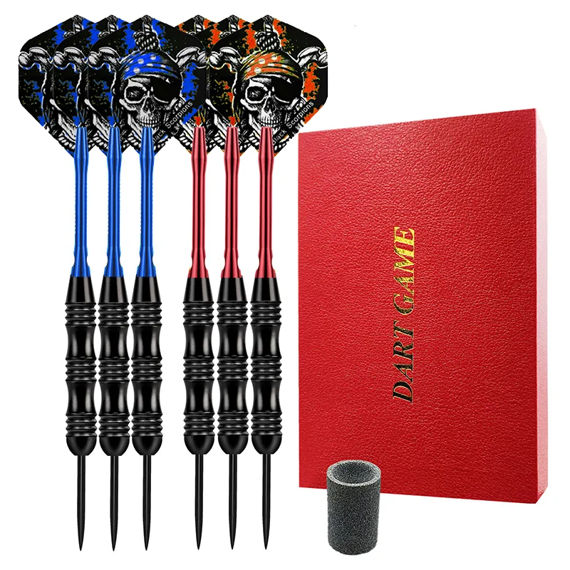 

6pcs Professional 22g Steel Tip Darts with Standard PET Flight Electrophoresis Needle Tip Dart for Precision Throwing
