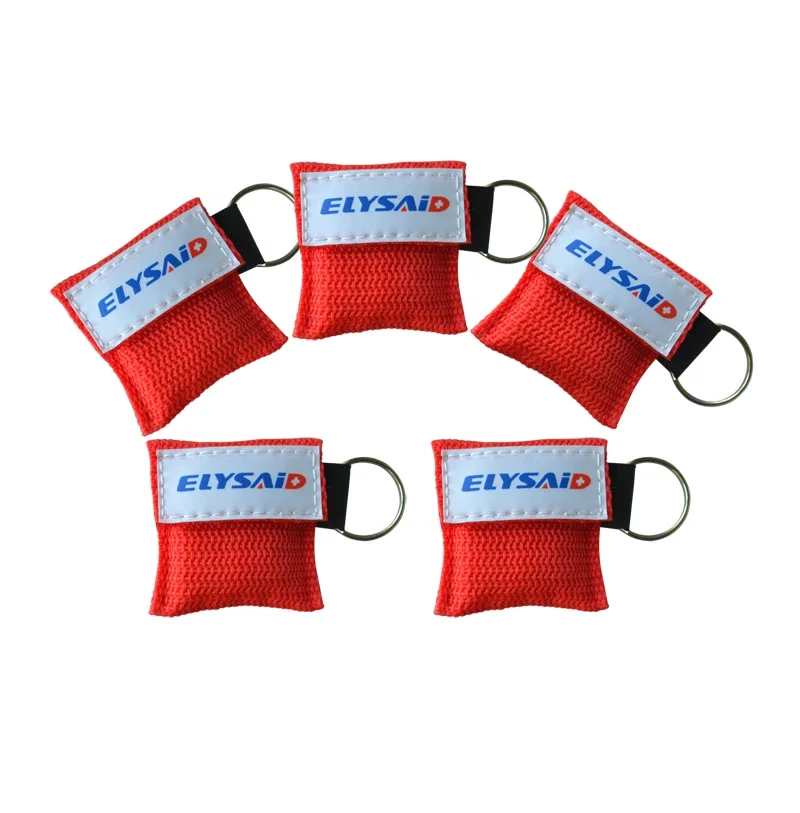 100pcs One Way Valve CPR Face Shields For First Aid Training cpr  keychain