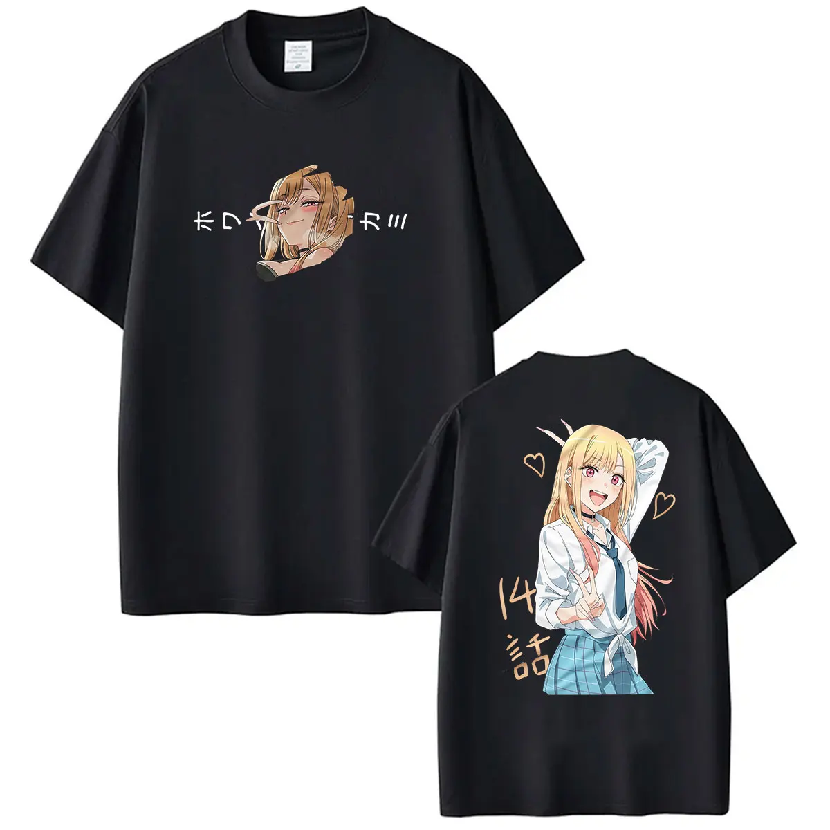 Camisetas Anime Marin Kitagawa My Dress Up Darling para Homens e Mulheres, Roupas Estéticas de Verão, Camiseta 100% Algodão, Camiseta Oversized