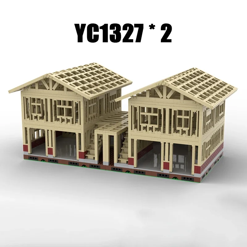 도시 거리 풍경 모크 빌딩 블록 미완성 주택 2 모듈형 모델 벽돌 DIY 조립 건설 장난감 휴일 선물