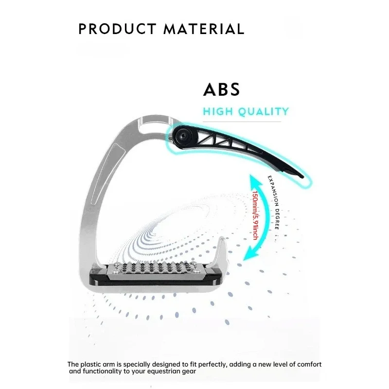 Safety Shock-absorbing Aluminum Stirrups, Anti-slip High-strength Equestrian Pedals for Horse Riding