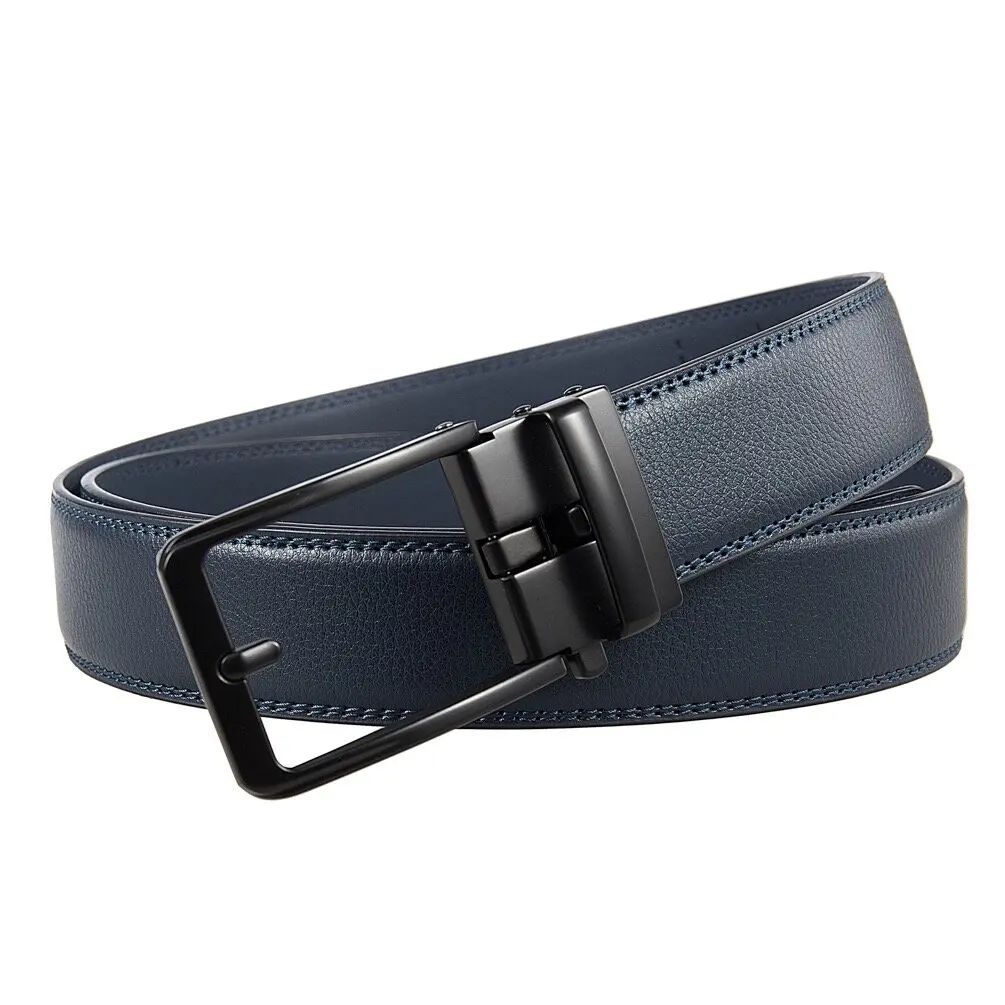 9 Farben Hochwertige Echtleder-Klickgürtel für Herren Luxusmarken-Designer Automatische Schnalle Herren-Jeansgürtel Männlicher Taillengürtel – Detail 10
