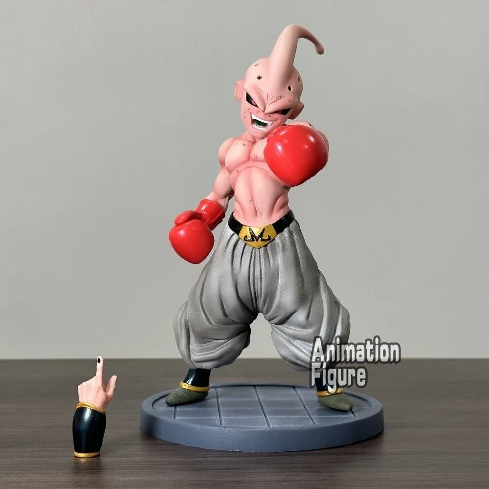 19cm/7.48in Anime Dragon Ball Z Figure Boxing Majin Buu Action Figures Pvc Statue Desktop Ornamen Collection Model Toys Gifts