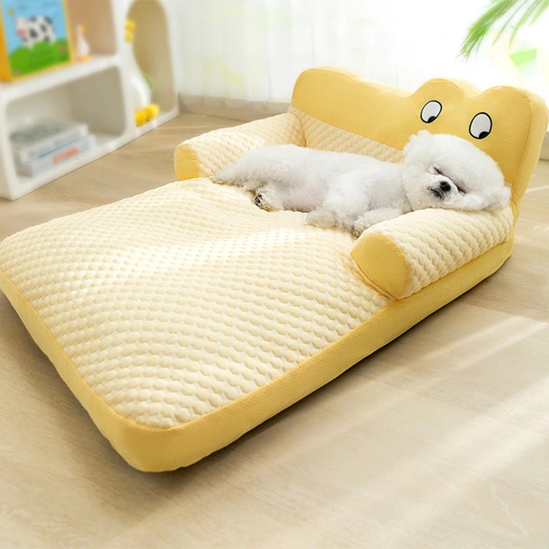 Dog Bed Cat Pet Sofa Cute Cartoon Sofa Comfortable Cozy Pet Sleeping Beds For Small Medium Large Soft Fluffy Cushion Dog Bed