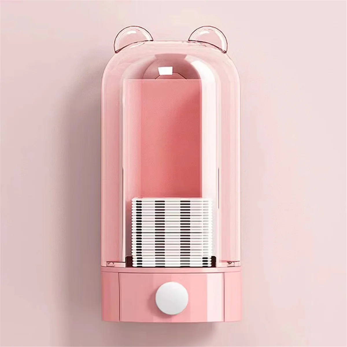 Dispensador de almohadillas de algodón cosmético Y31A, soporte para almohadillas de maquillaje de salida automática, organizador de plástico para baño, tocador, escritorio A