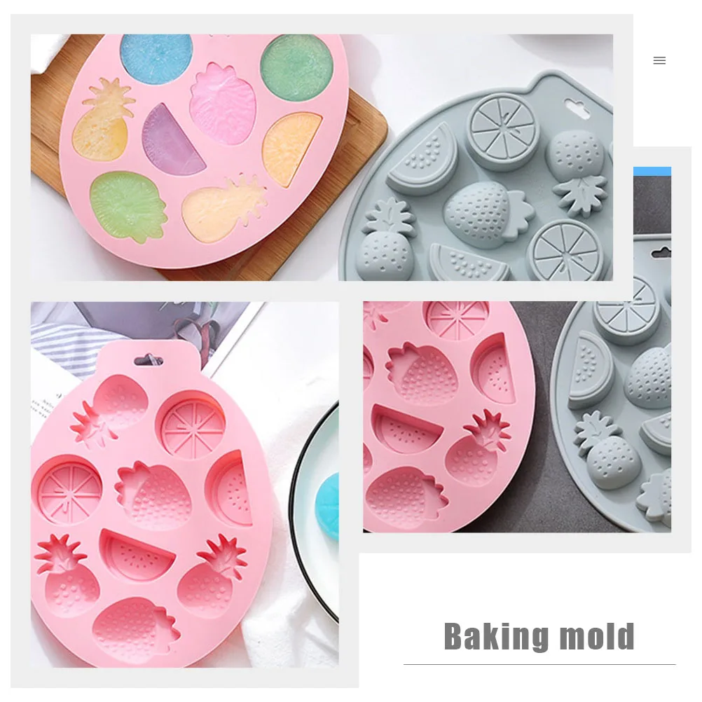

2pcs Fruit Shape Silicone Baking Molds Chocolate Cake Diy Dessert Tools Creative Chocolate Molds For Home Bakery Use