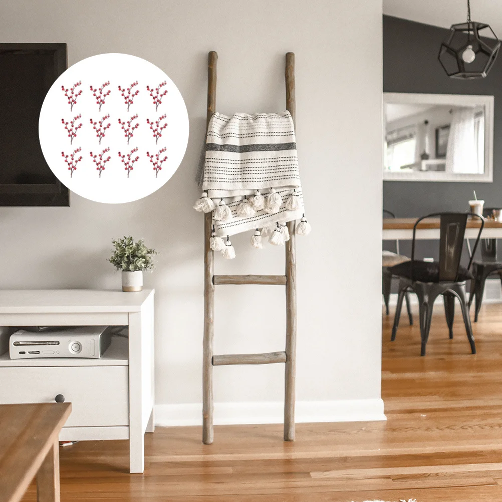 

1Set Christmas Decoration Simulated Fake Crabapple Red High Imitation Home Decor Living Room Bedroom