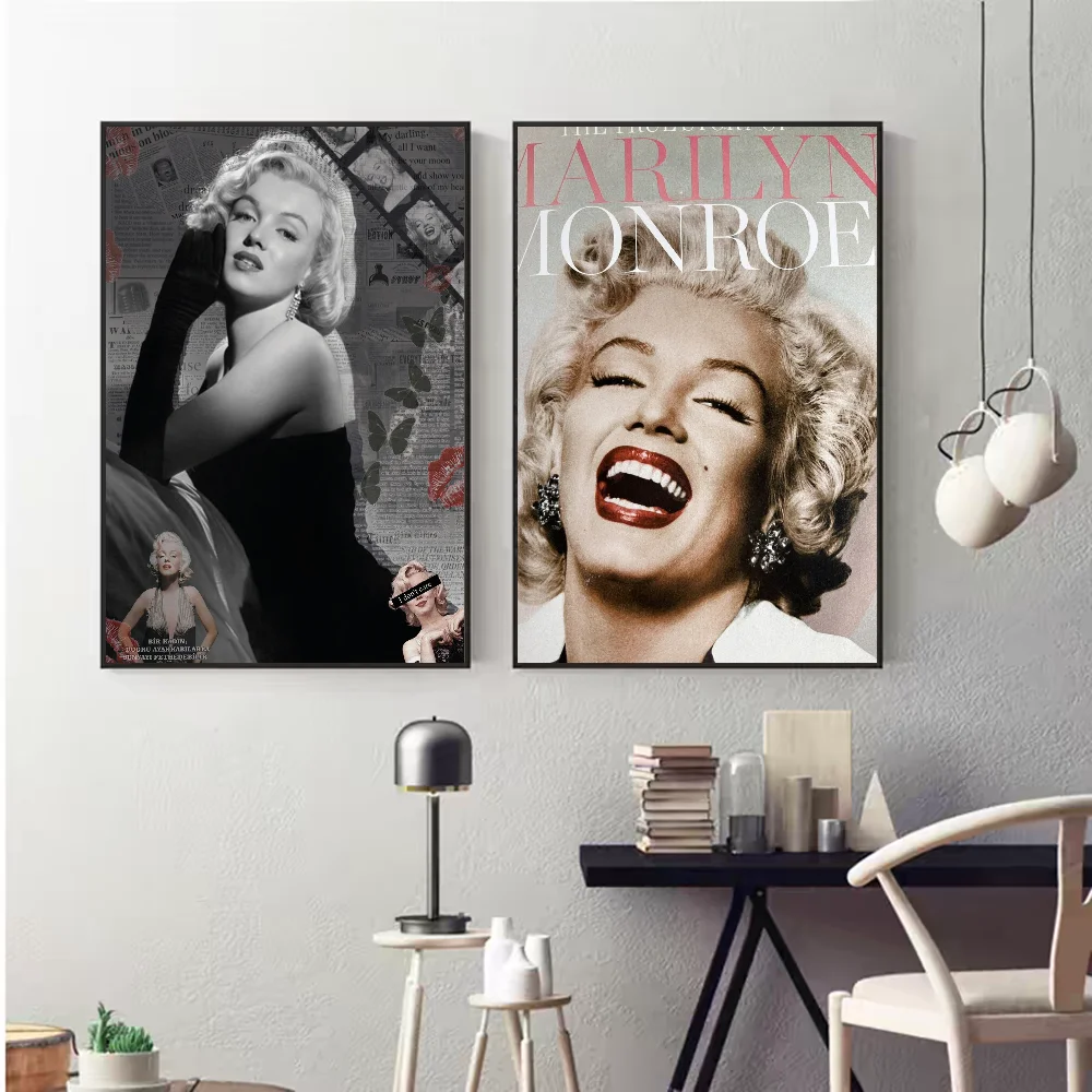 Marilyn Monroe 50s Movie Star DIY Sticky Poster Whitepaper Prints Posters Artwork Nordic Home Decor