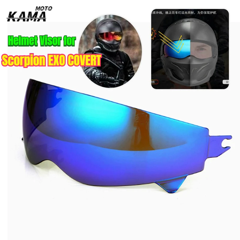 

Helmet Visor for Scorpion EXO COVERT Capacetes Visera Sunscreen Windshield Helmet Shield Motorbike Cascos Accessories