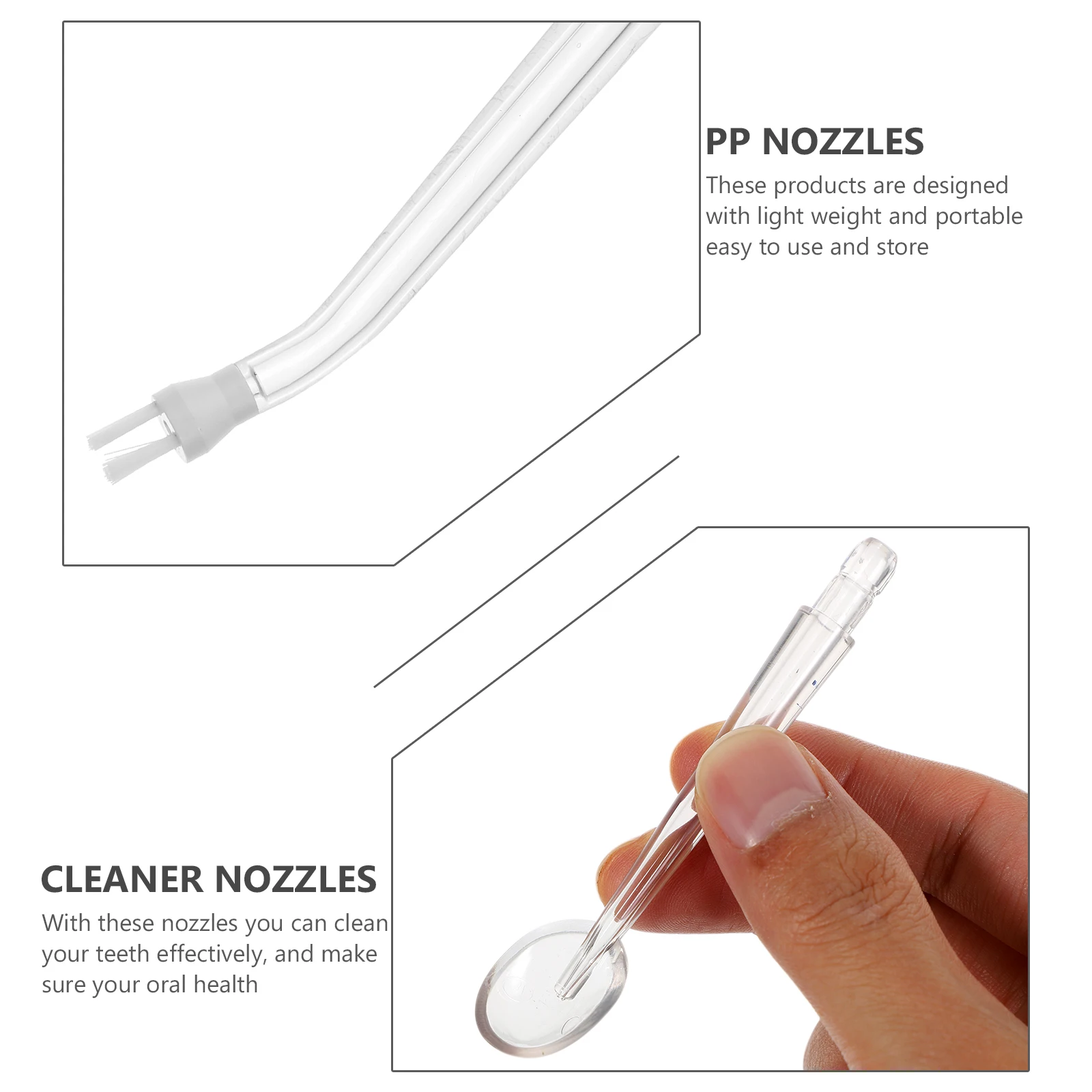 

4 Pcs Flosser Nozzle Durable Nozzles Irrigator Supplementary Header Tooth Cleaner