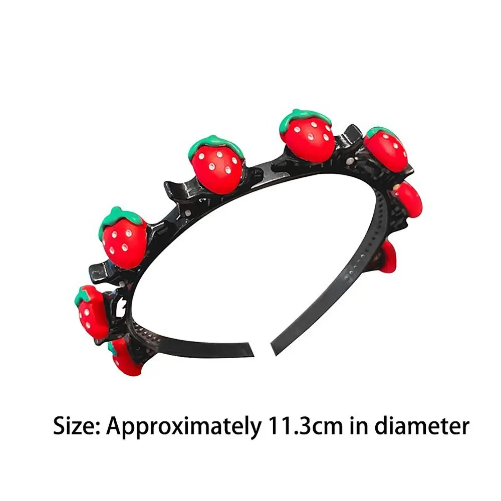 Convenient Hair Accessories Braided Headband Flowers Rabbit with Clip Twist Hair Clips Headwear Hair Hoop Women Girl