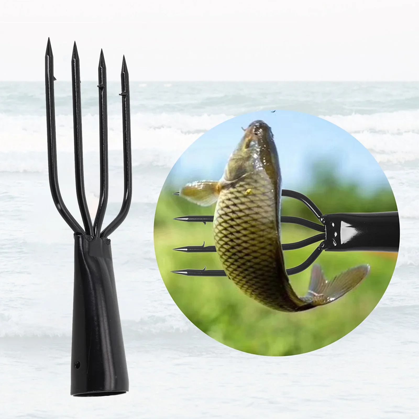 Stainless Steel Prong Fishing Spear Harpoon Fork Multifunctional Design Strong Construction Great For Fish Frogs Salmon