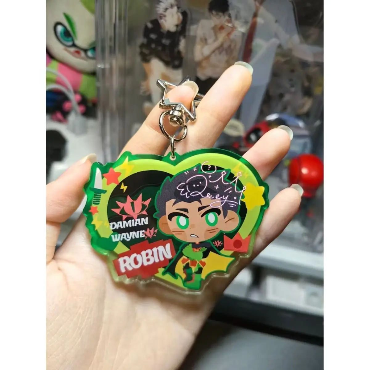 Anime chaveiro feminino jason todd acrílico chaveiro homem chaveiro pingente ornamento acessórios amigo presente