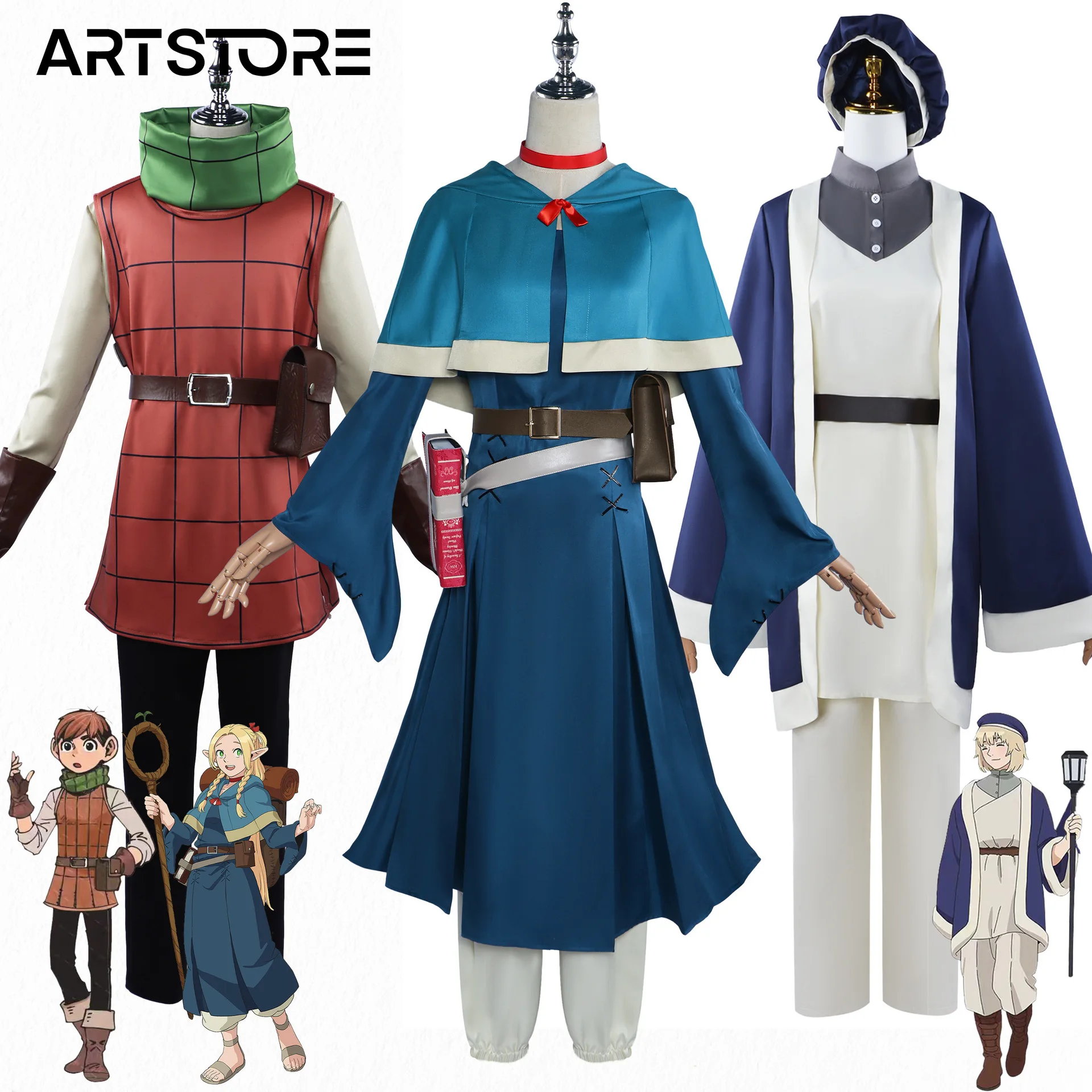 Game Delicious in Dungeon Marcille Donato Falin Touden Chilchuck Tims Cosplay Costume Role Play Comic Con Wigs Anime Prop