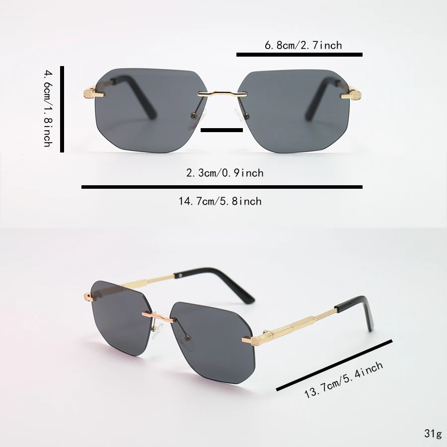 1 قطعة نظارات الموضة للجنسين الجديدة عالية الجودة قطع الحافة مربع العصرية الرجعية تنوعا هدية عيد الجمعة السوداء اليومية حفلة Gatheri