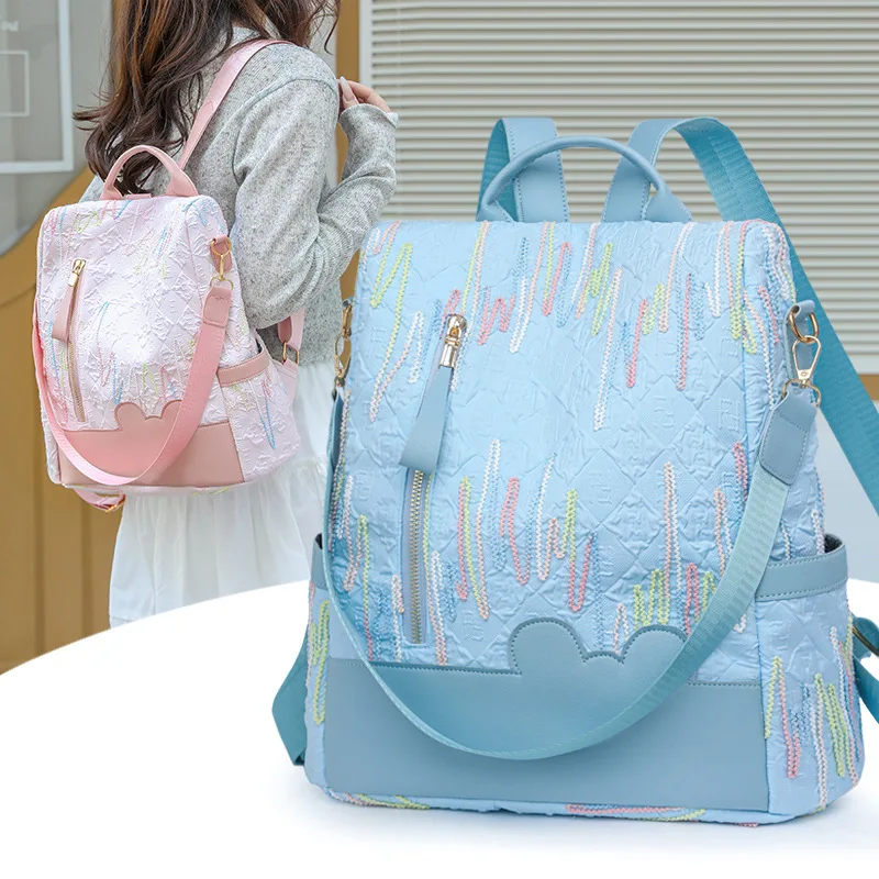 

2025 summer new cute college students backpack versatile fashionable casual schoolebag and multi-functional bags