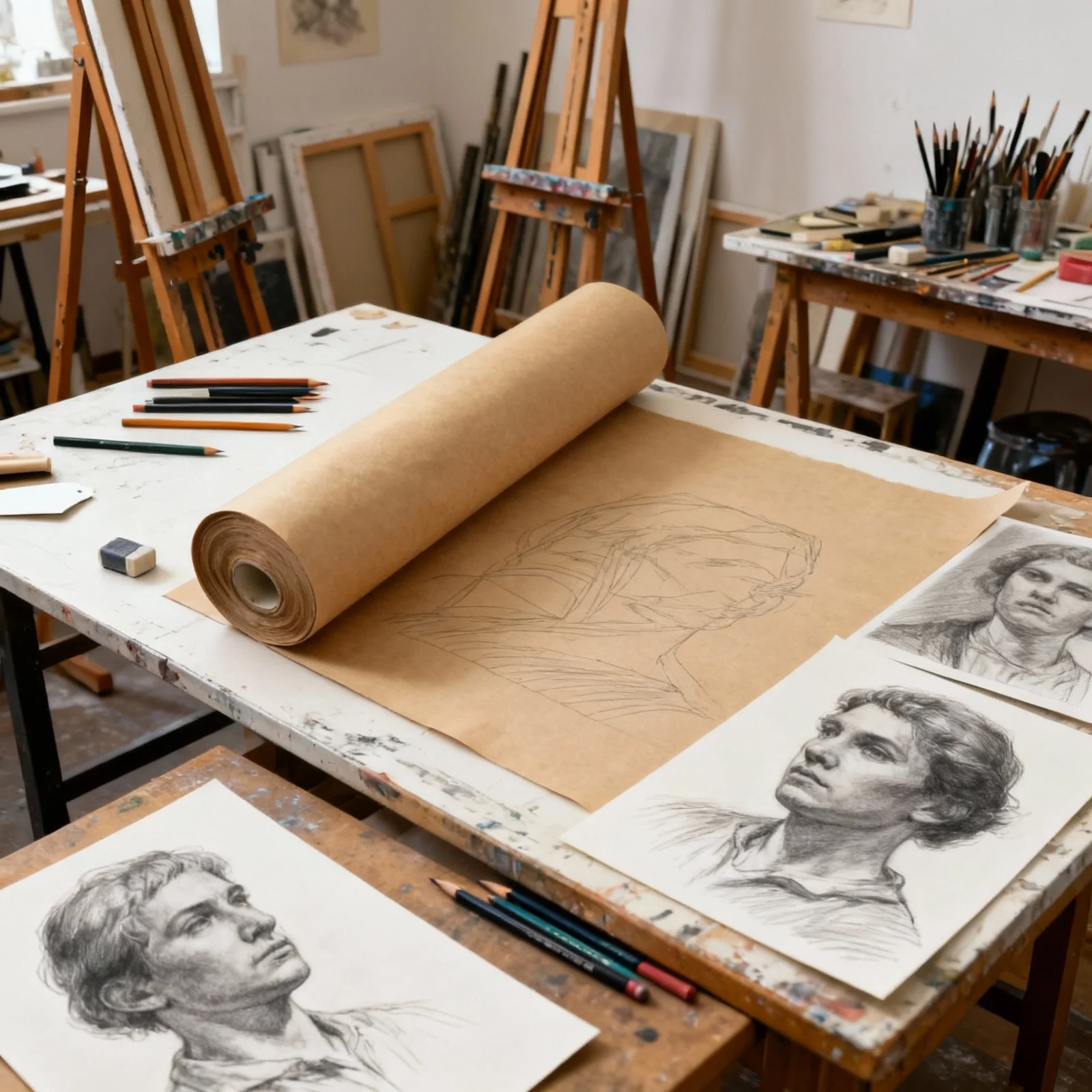 

1 Roll Brown Kraft Paper for Gift Wrapping and Packing DIY Butcher Paper Roll Craft Wrapping Material Durable Natural Paper