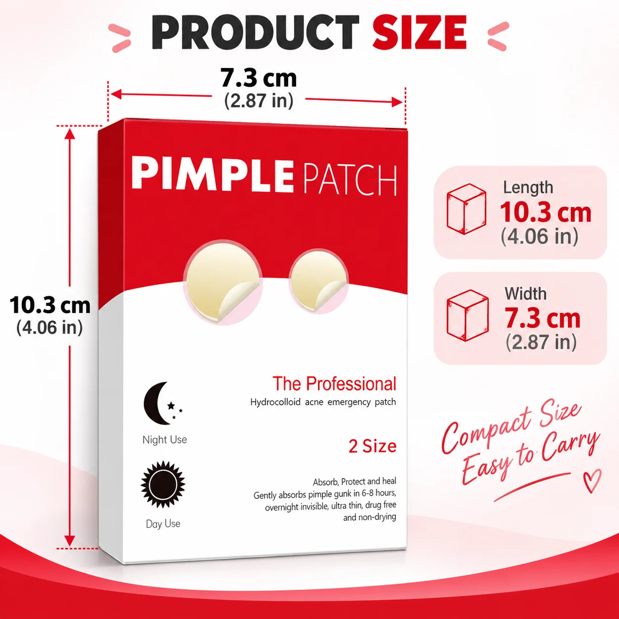 400/400/800PcsPimple Patch Hydrocolloid Acne Sticker Day Night Use