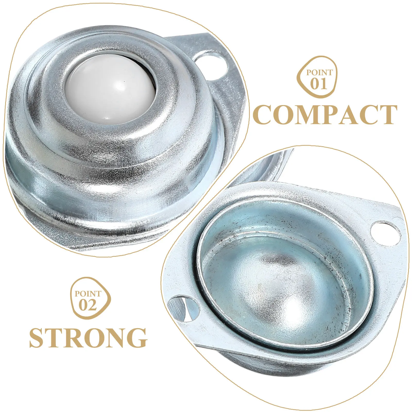 12Pcs Universal Ball Casters Nylon Bearing Rollers Stable Smooth Rotation Furniture Appliance Small Wheels Transfer Bearings view 2