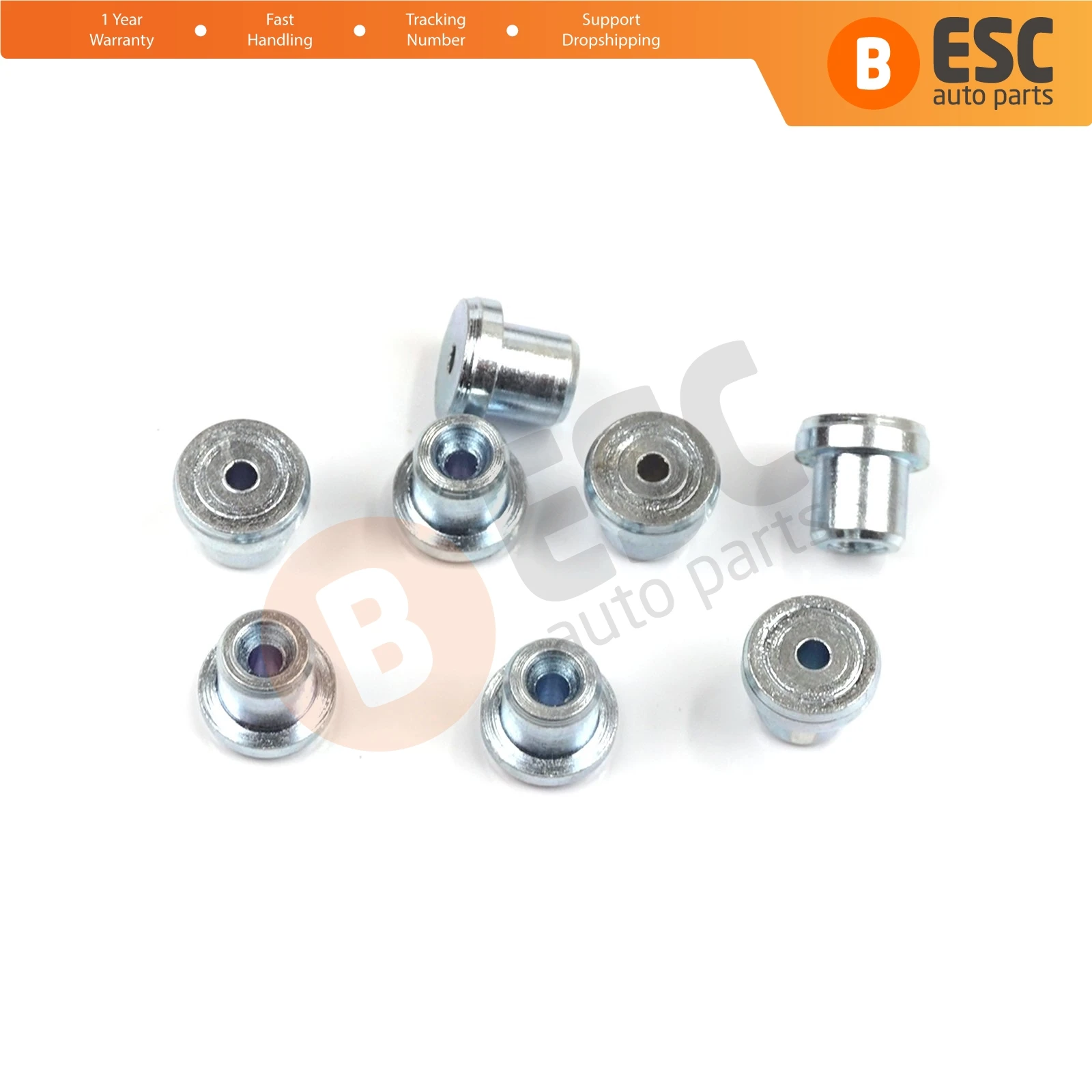 ECR032 100 Pieces Car Window Regulator Winder Repair Steel Cable Wire Rope End Fitting Pin Stop Sleeve Crimp Rivet 7x6.3/1.7 mm