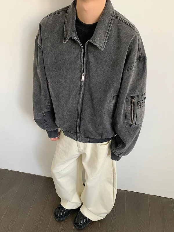 

Куртка TANGZ STUDIO American Sle Cleanfit в стиле рабочей одежды, с флисовой подкладкой, винтажная хлопковая куртка, молодежная мода