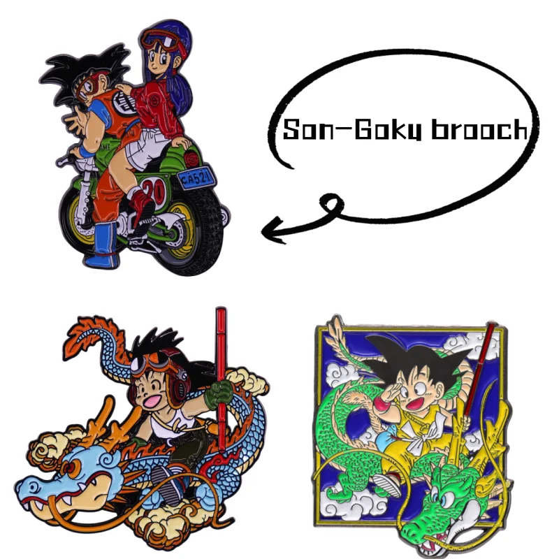 Broche de alfiler esmaltado de cómic, ropa de Dragon Ball, mochila, Pin de solapa fresco, broche de regalo de Navidad, accesorios de joyería de moda de pino