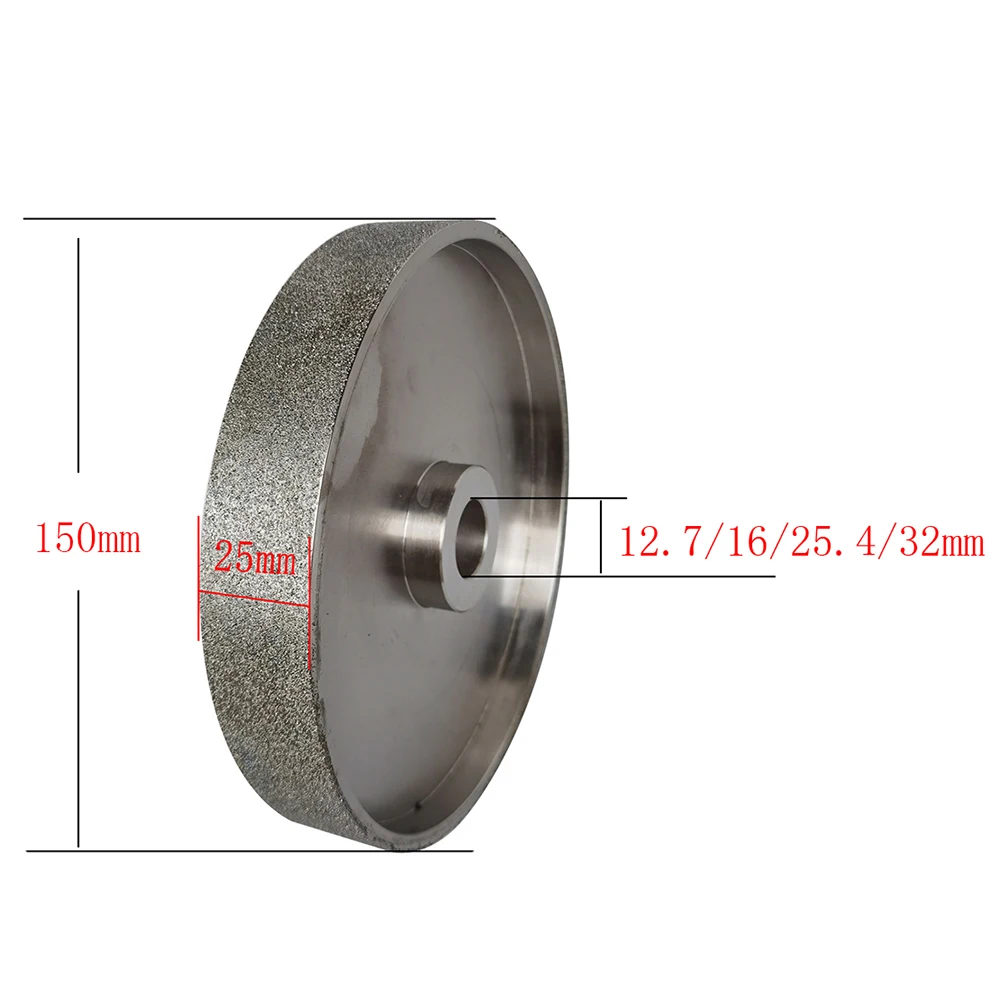 Electroplate Coated Diamond Grinding Sharpener Wheel Accessory Disc Metal Diameter 6 inch Thickness 25mm For Tungsten Tile Glass