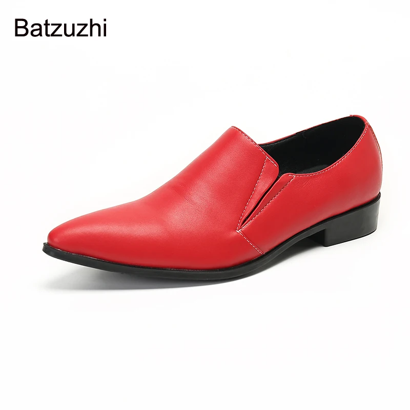 Batzuzhi Formal Leather Dress Shoes Men 2022 New Pointed Toe Men's Business Leather Shoes and Party/Wedding Shoes, 38-46!