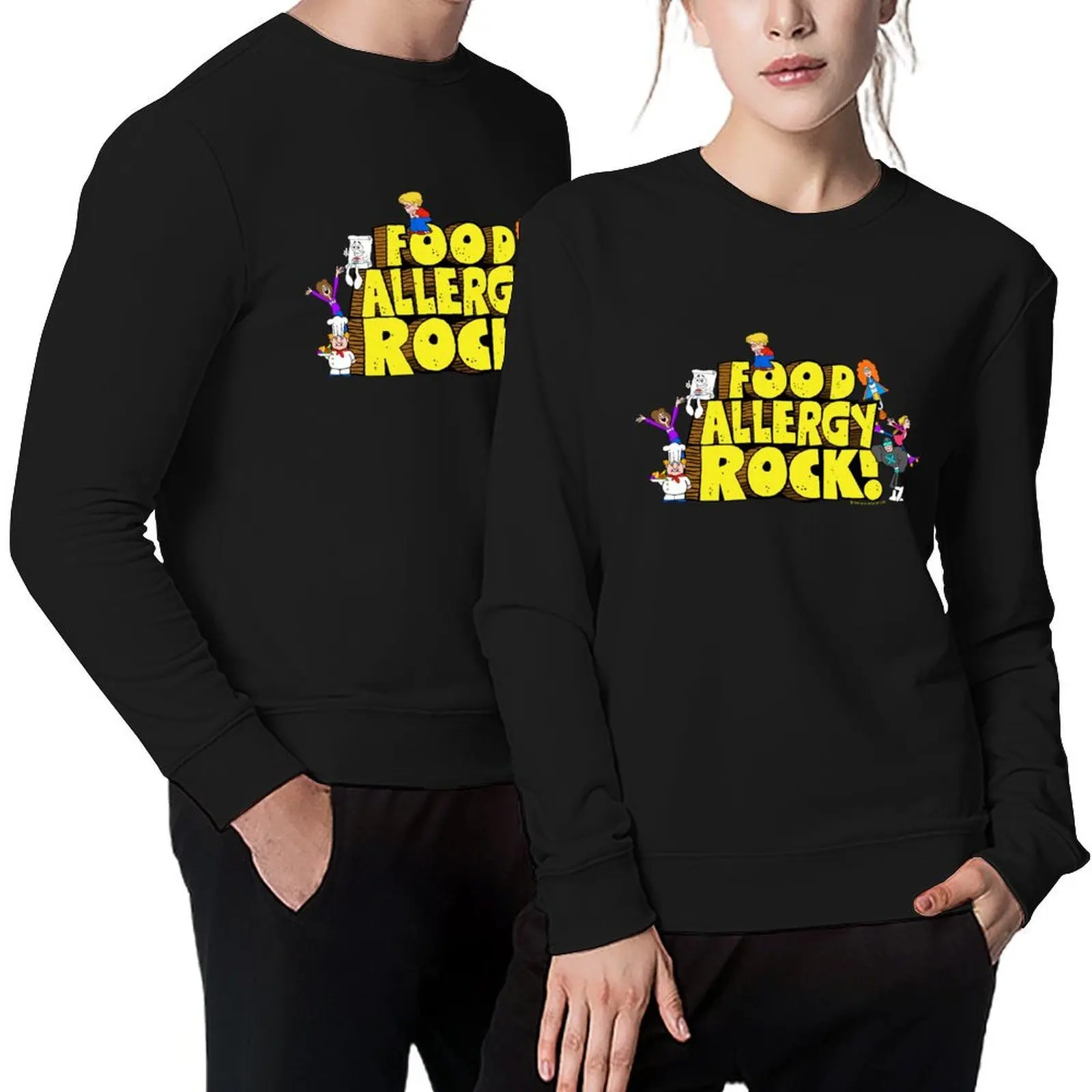 

Food Allergy Rock ! Pullover graphic t shirts men male clothes autumn mens designer clothes sweatshirt male