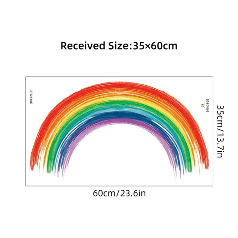 1 पीस वाटरकलर रेनबो वॉल स्टिकर फर्नीचर बच्चों के कमरे की सजावट बच्चों के कमरे के बेडरूम की सजावट बेबी लिविंग रूम वॉल डीकल्स 8 best sales इंद्रधनुष दीवार स्टिकर - №5