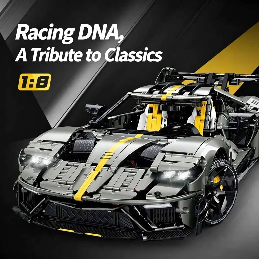 Technical Sports Car Model GT mansoryy 1:8 Size Building Blocks Christmas Desktop Gift for Boys Puzzle 3402pcs