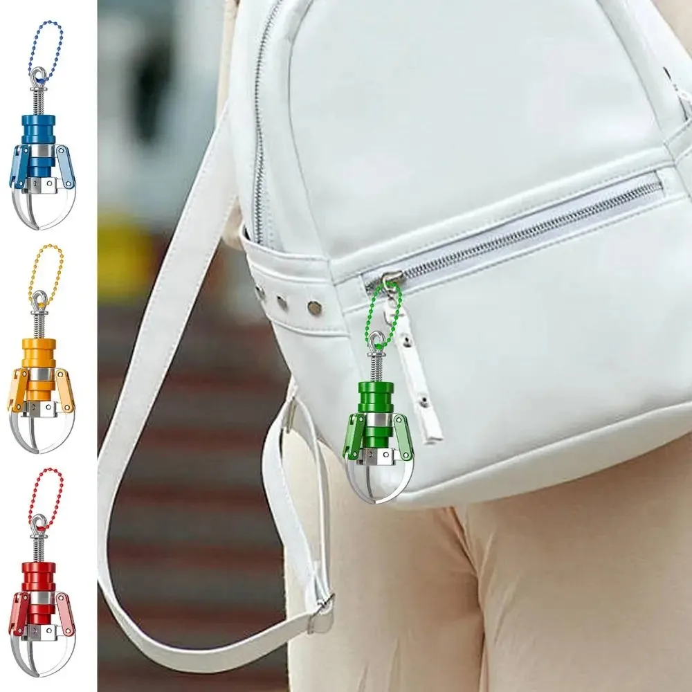 

New Simulated Doll Machine Grab-clip keychain Color Plastics Grabber Keyring Pendant Mini Claw Keychain Bag Pendant Accessories