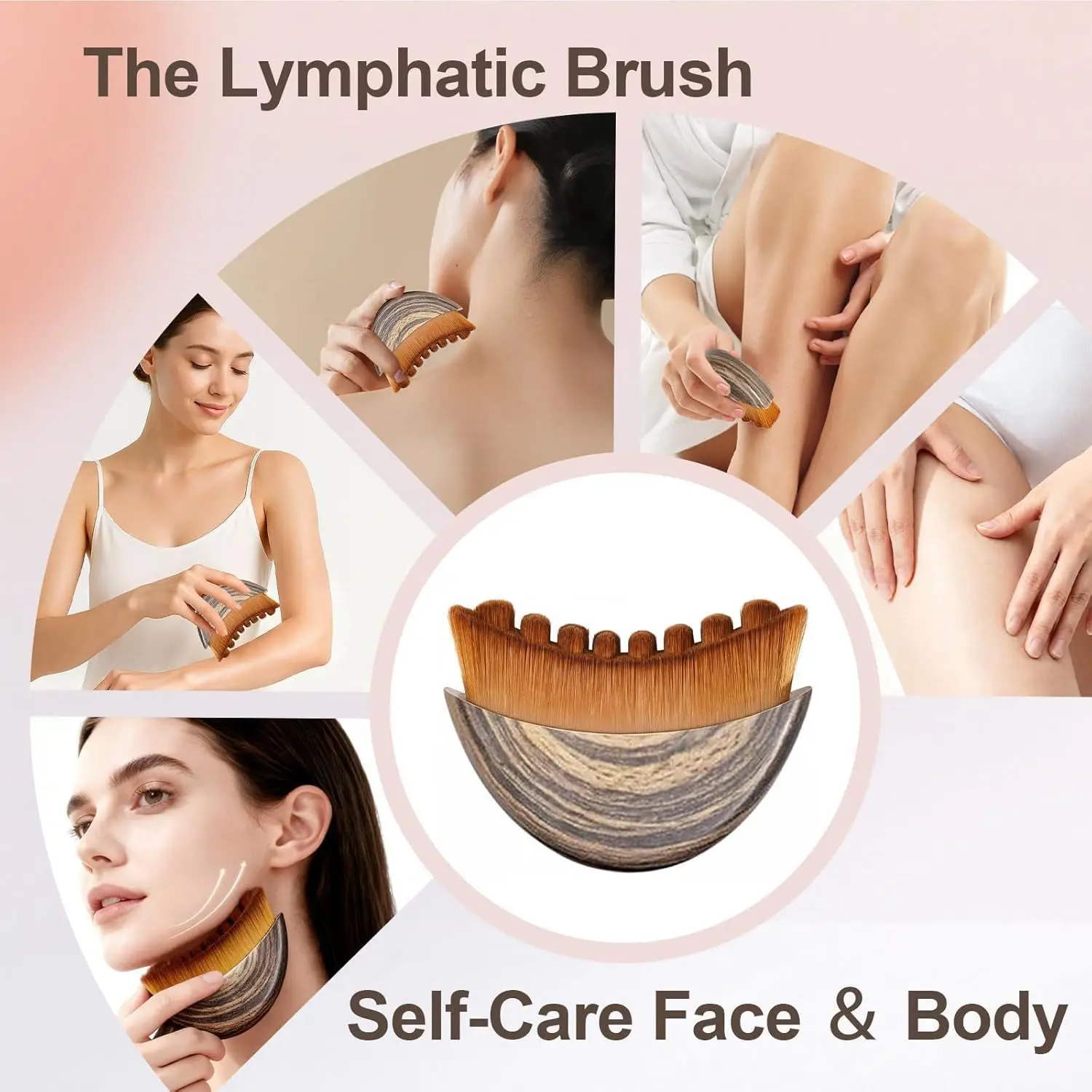 Facial Contouring Lymphatic Drainage Dry Brushing Tool for Jawline Sculpting Facial Massager Party Stage Makeup Skin Care view 4