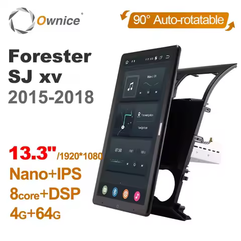 Tesla Style PX6 13.3" Android 10.0 Car DVD Player Auto Rotatable Navigation GPS For Subaru Forester SJ xv 2012-2015 Stereo Radio