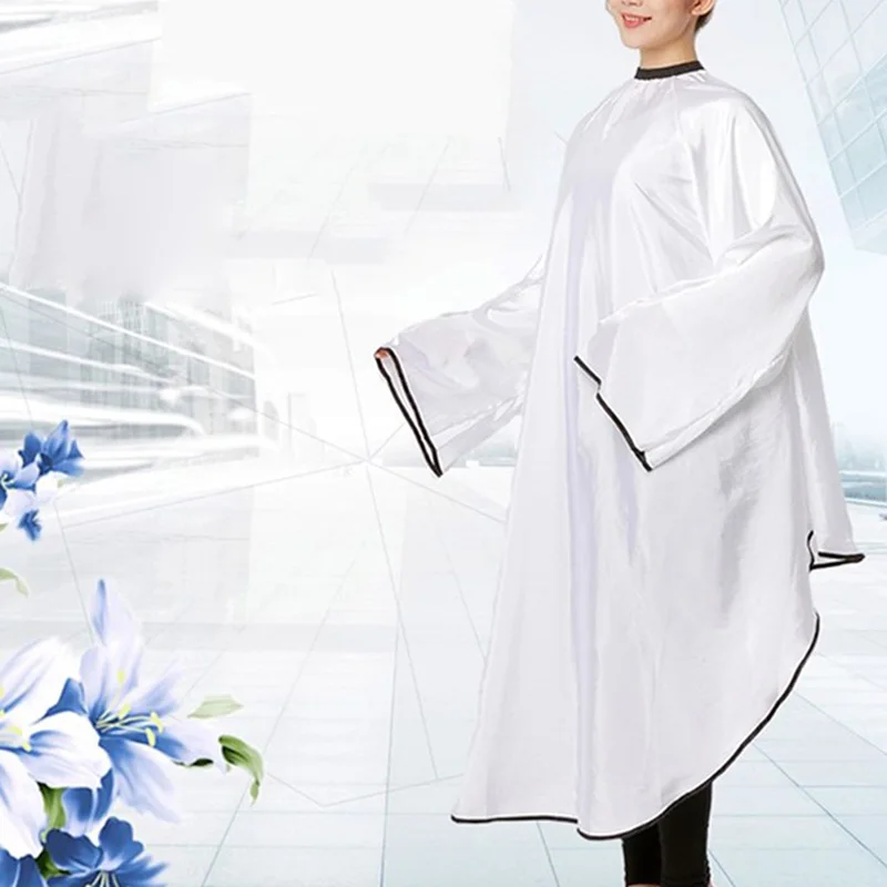 

1PCS Salon Hair Cutting Cape Waterproof Long Sleeve Haircut Apron Hairdressing Cloth Gown Wrap Waterproof Long Sleeve Home Salon
