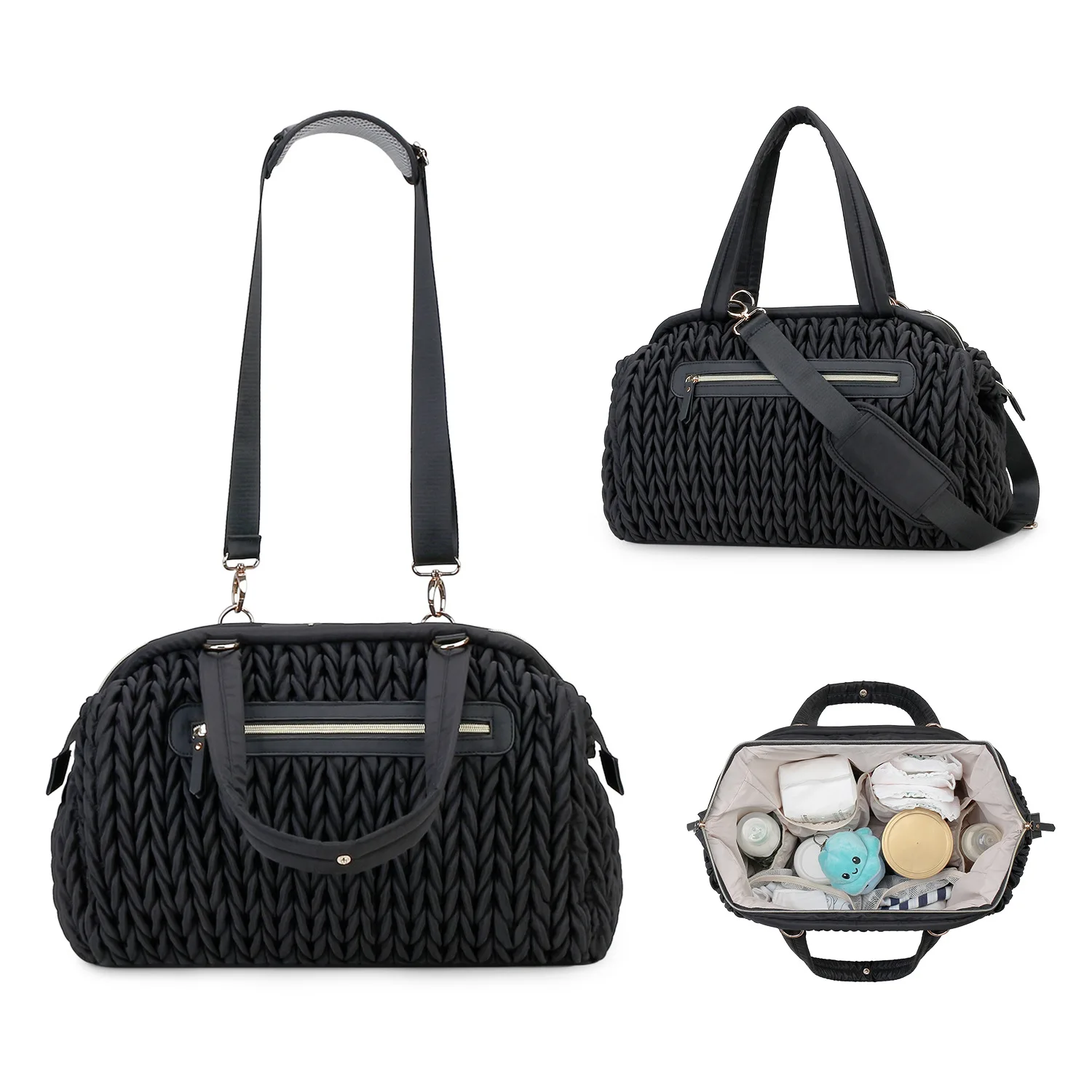 

Portable Outdoor Diaper Bag Handbag & Crossbody Stroller Hanging Bag Multifunctional Large Hospital Bag