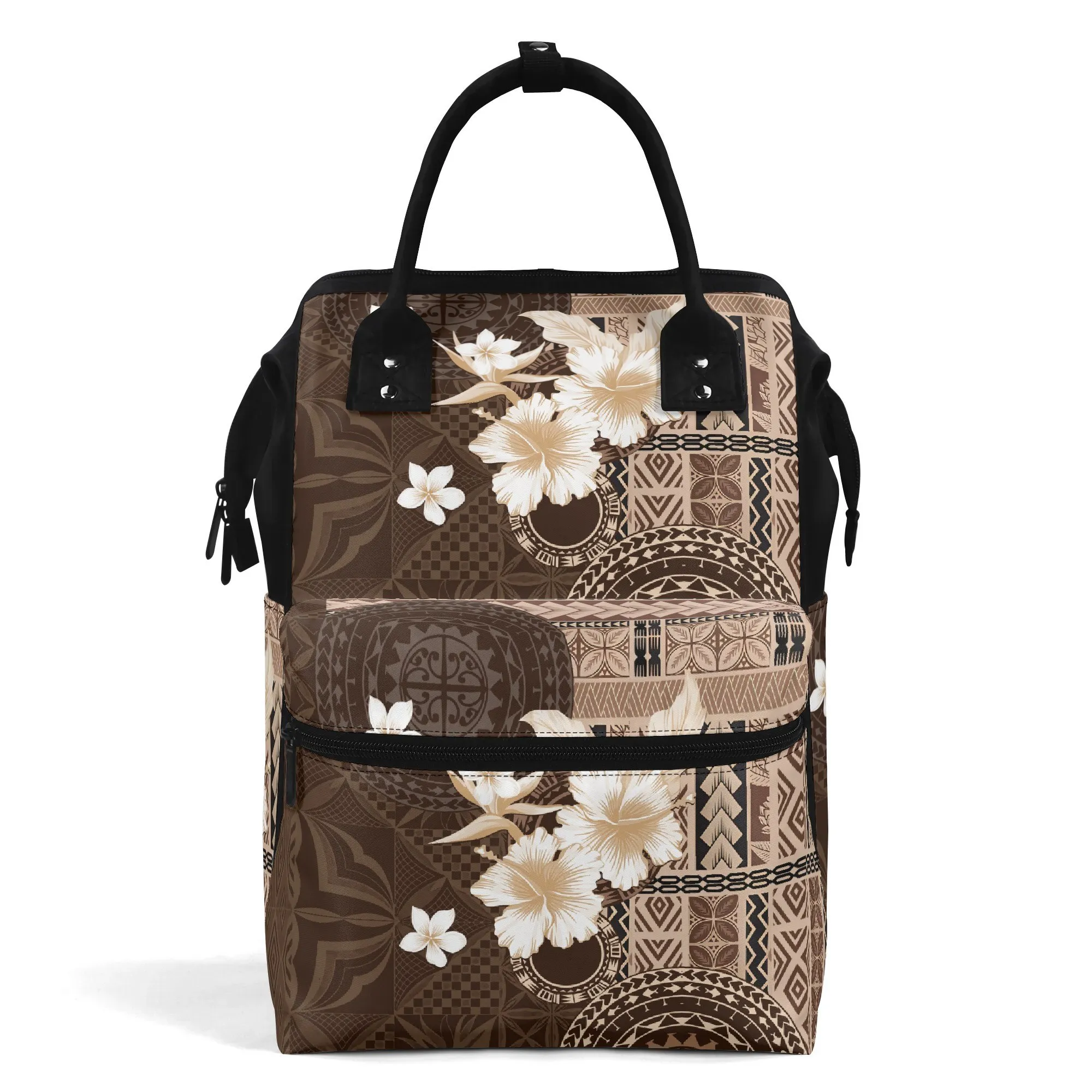 

A Brand-New Design Of A Large-Capacity Double-Shoulder Duckbill Schoolbag With Polynesian-Style Printed Prints For Campus Use
