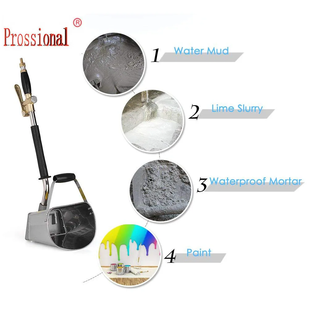 2025 Wall Mortar Gun Stucco shovel Hopper Ladle Cement Air Stucco sprayer Mortar Sprayer Plaster Hopper Gun Cement Sprayer gun