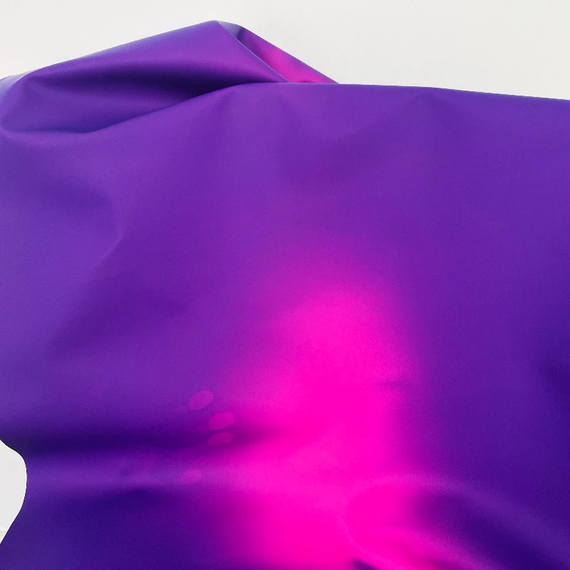 الذكية الحرارية بو الجلود النسيج الأرجواني الوردي اللون التحول Metaverse مصمم مخصص الربيع الصيف المواد التكنولوجية #5