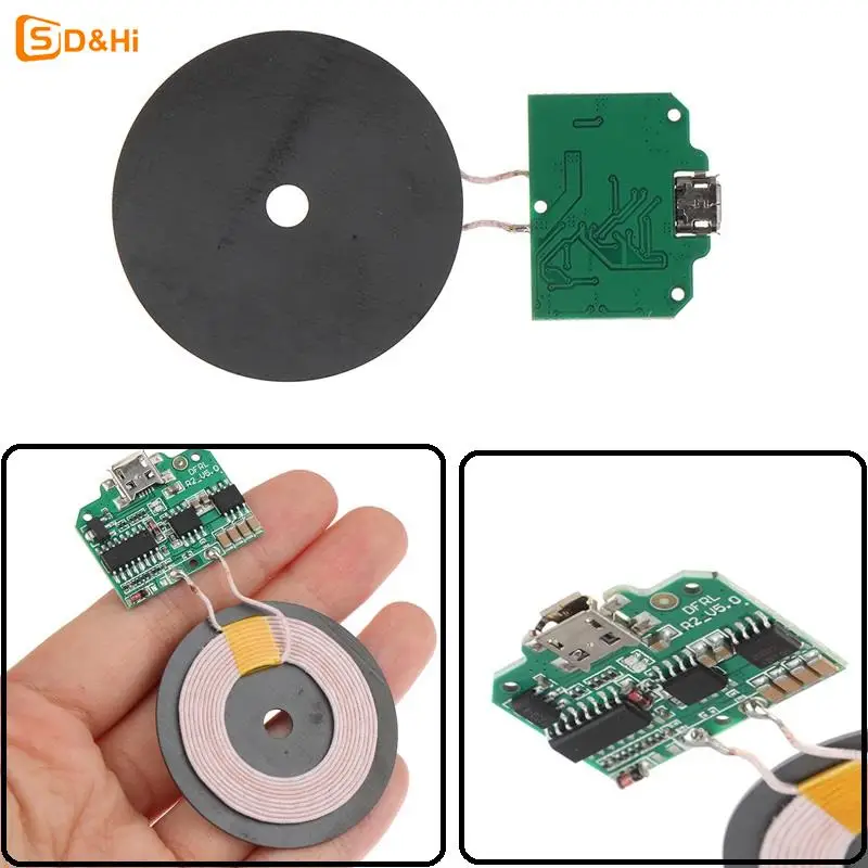 New 1PC 10/15W QI Wireless Charger Module Micro Type-C Transmitter PCBA Circuit Board Coil for K8/K9