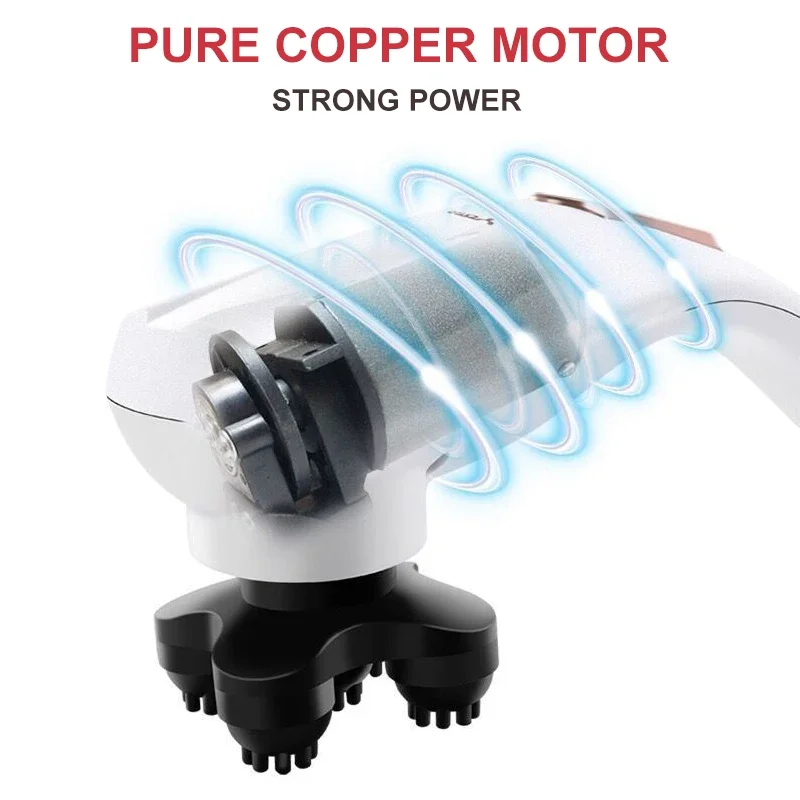 Электрическая массажная палочка с дельфином, 220 В, массажер для шеи, плеч, талии, домашний массажный молоток для спины, многофункциональный все тело