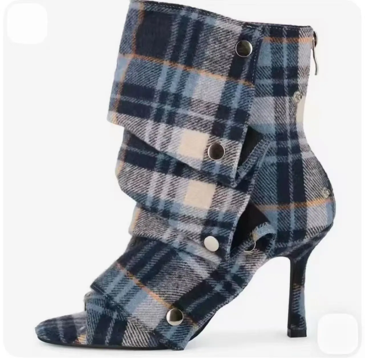 

Европейские и американские ретро-ботинки с плиссировкой и открытым носком для женщин, модные облегающие туфли на высоком каблуке, трендовые туфли на платформе