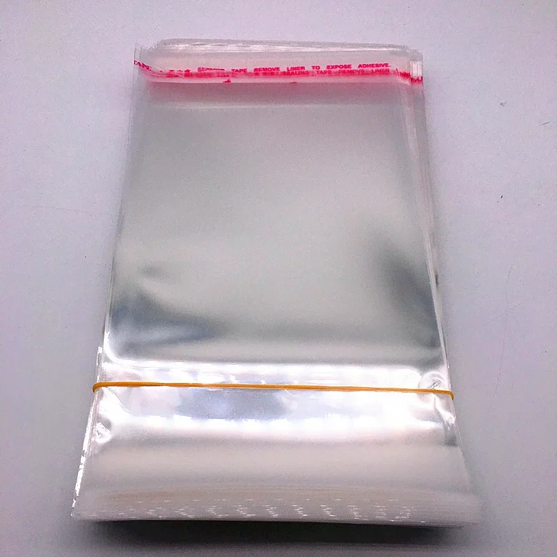 

100pcs 6x11,8x11,9x13,10x15,12x15,14x14cm Resealable Poly Bag Transparent Plastic Bags Self Adhesive Seal Jewellery Making Bag