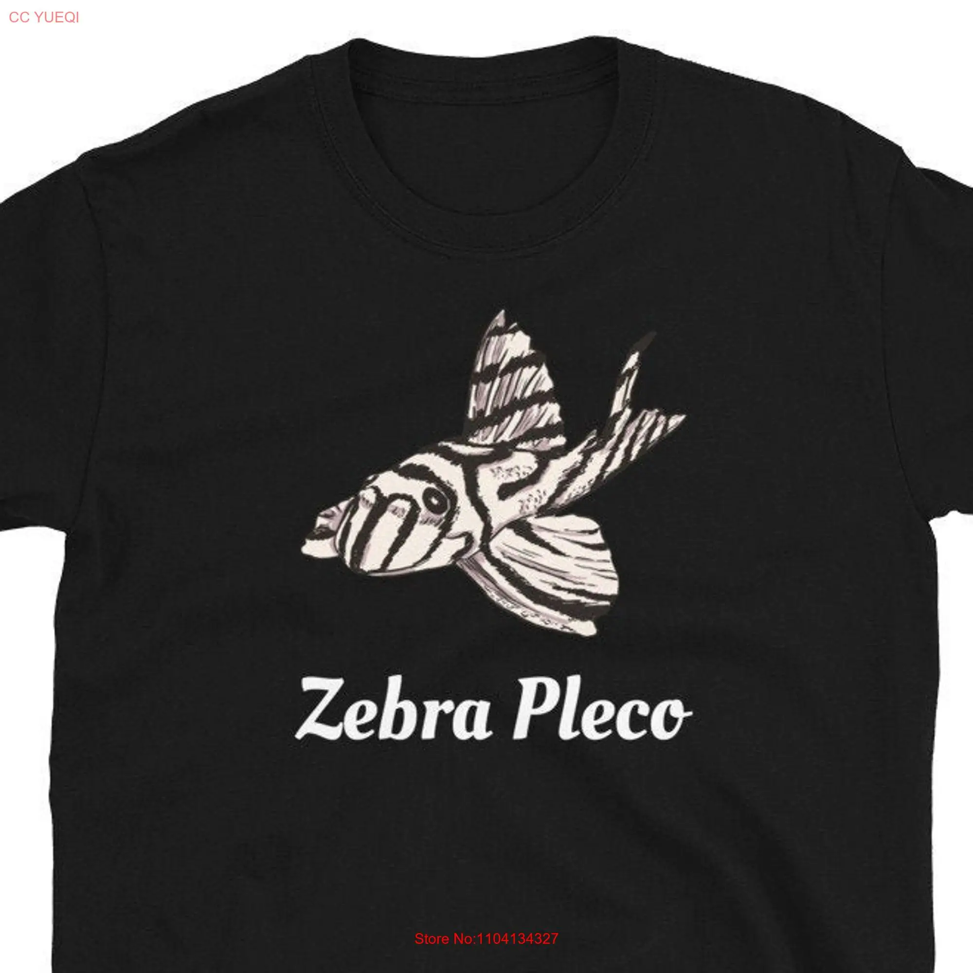 Zebra Pleco Fish T Shirt Plecostomus Cute for Men and Women Enthuasists Aquarium long or short sleeves