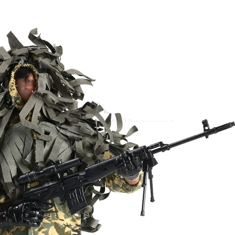 1/6 28 centimetri Soldati 11 "Giunto Mobile Action Figure Invia Arma Fucile Da Cecchino Camouflage Chothes Merci Finite Figure Regalo Giocattolo