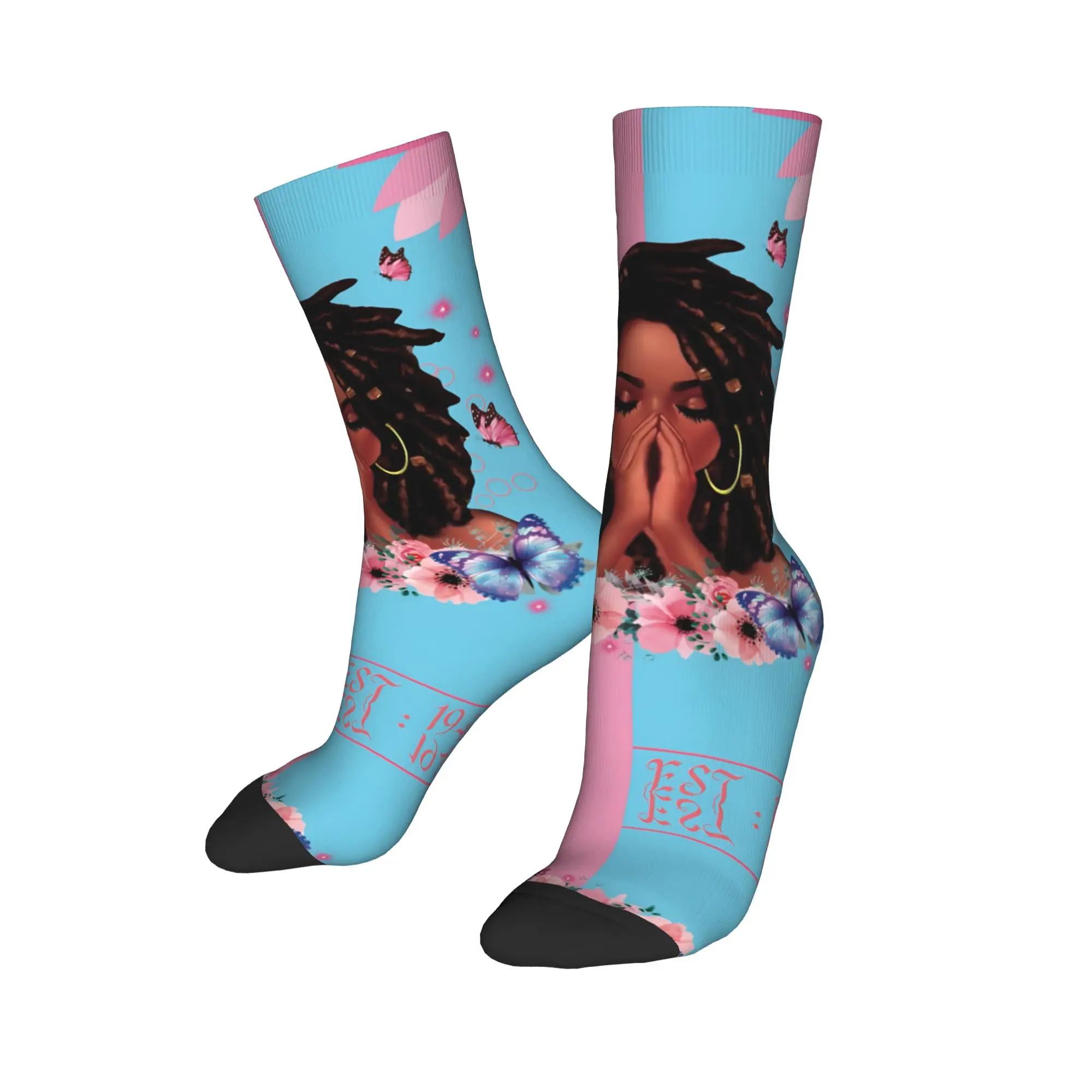 

Новинка на заказ, мужские носки в афро-американском стиле Gamma Phi Delta Culture, удобные теплые носки унисекс с 3D принтом