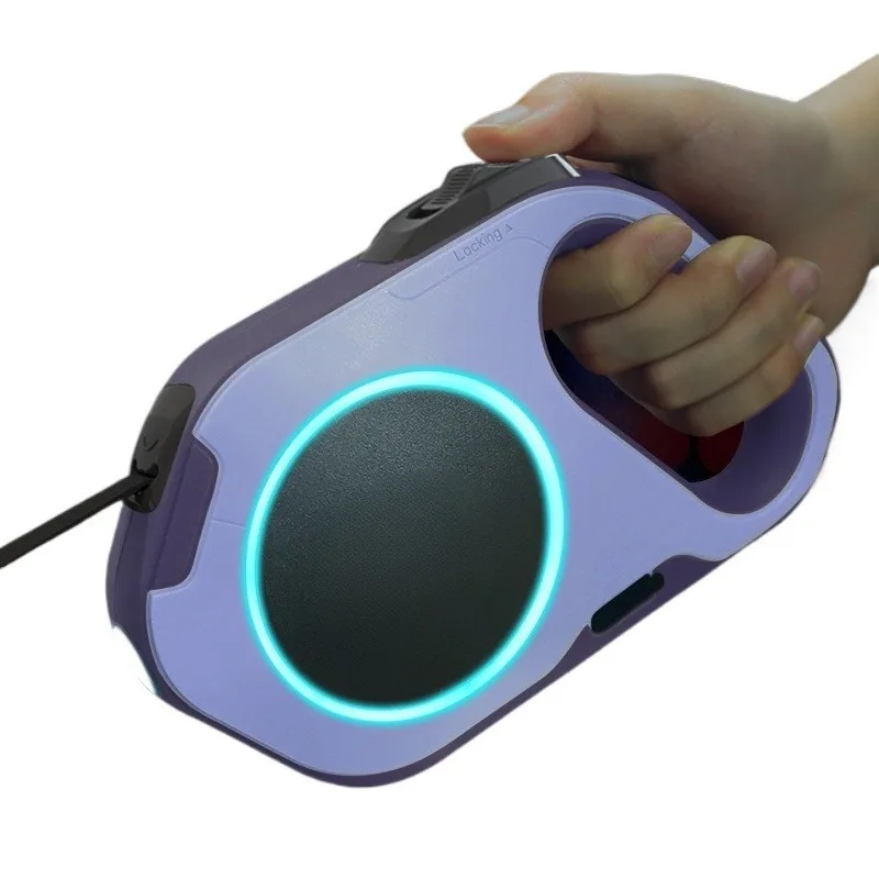 

Retractable Dog Leash with Bright Light Emitting Diode Flashlight Adjustable Automatic Durable Pet Dog Leash Lead